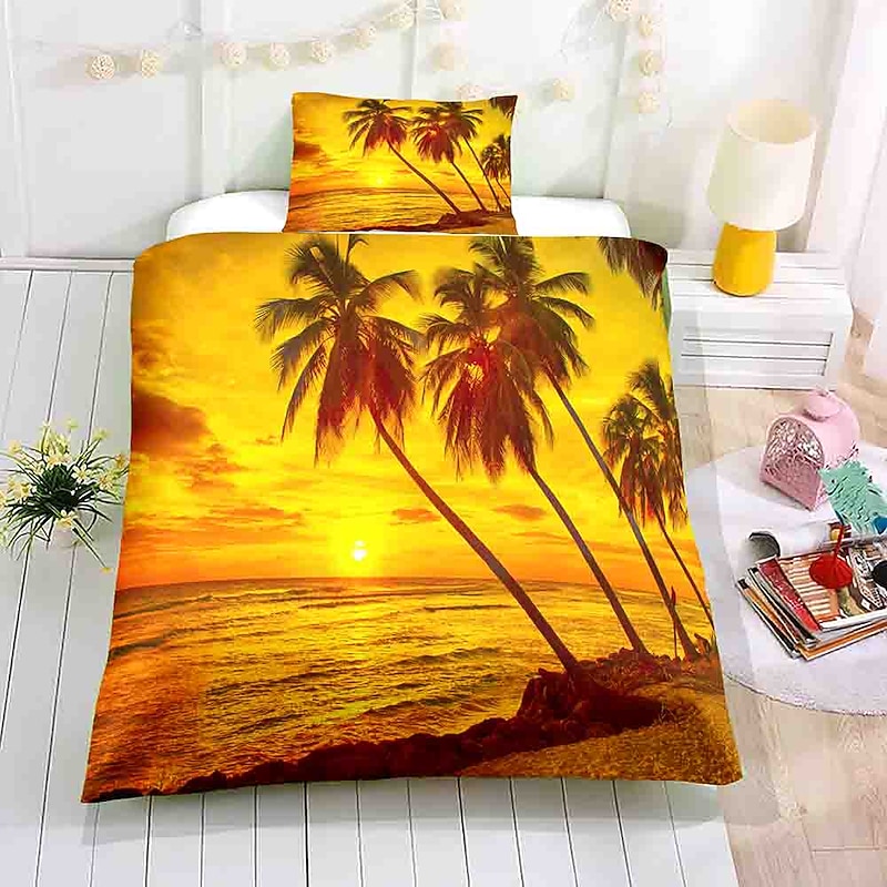 3D Bedding  Summer Beach Ocean Marine Life print Print Duvet Cover Bedding Sets Comforter Cover with 1 print Print Duvet Cover or Coverlet，2 Pillowcases for Double/Queen/King4