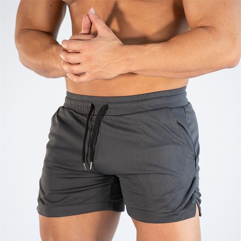 Men's Active Shorts Workout Shorts Running Shorts Casual Shorts Pocket Drawstring Elastic Waist Solid Color Breathable Outdoor Knee Length Sports Outdoor Casual Daily Casual / Sporty White Khaki3