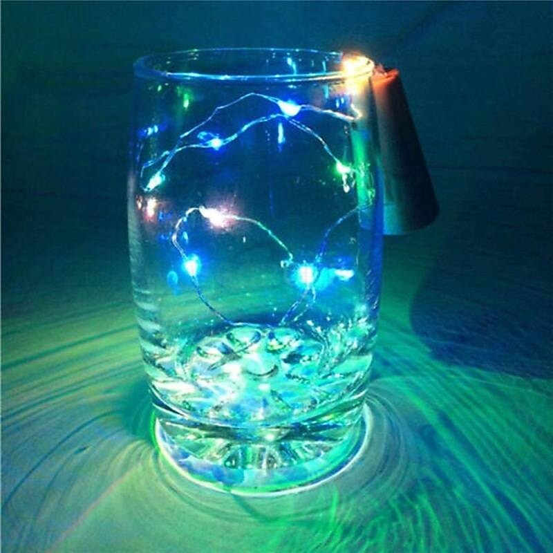 1pc 10LED 1m Solar Wine Bottle Stopper Copper Fairy Strip Wire Outdoor Party Decoration Novelty Night Lamp DIY4