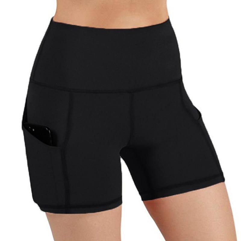 Women's Running Shorts Gym Shorts Side Pockets with Phone Pocket Bottoms Athletic Athleisure Tummy Control Butt Lift Breathable Quick Dry Soft Fitness Gym Workout Marathon Sportswear Activewear Solid3