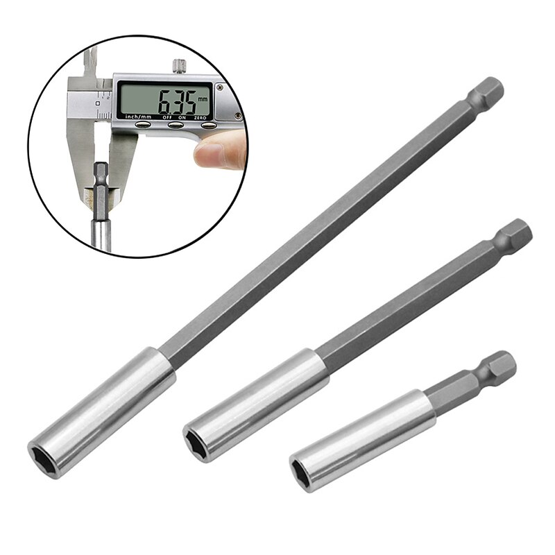 Hex Rod Shank Screwdriver Extension 1/4 Magnetic Quick Change Extension Long Handle Screwdriver Tip Holder Hand Tools Socket2