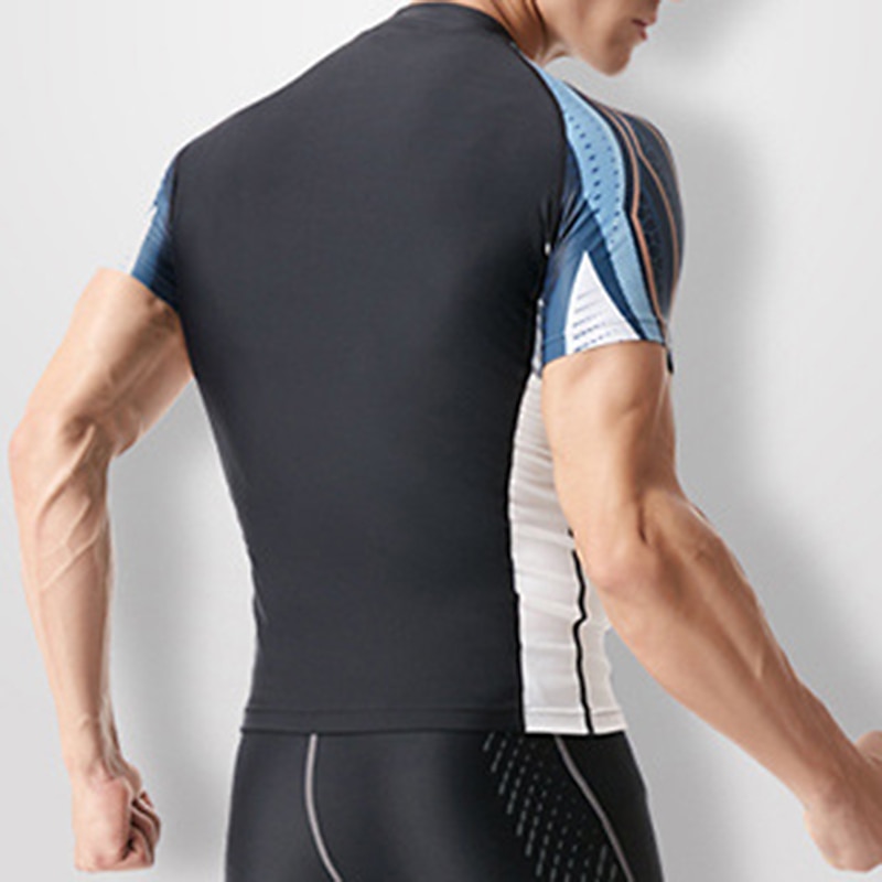 Men's Rash Guard Swim Shirt UV Sun Protection UPF50+ Quick Dry Short Sleeve Sun Shirt Shirt Swimming Surfing Beach Water Sports Printed Summer / Lightweight3