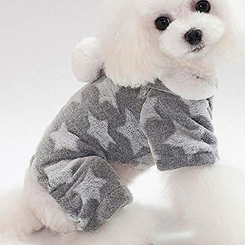 Warm Soft Star Pet Dog Puppy Clothing Clothes Coat Jacket Sweater Apparel Warm Pajamas For Dogs Puppies Grey Xxlfor Corgi Husky Yingdou Golden Retriever3