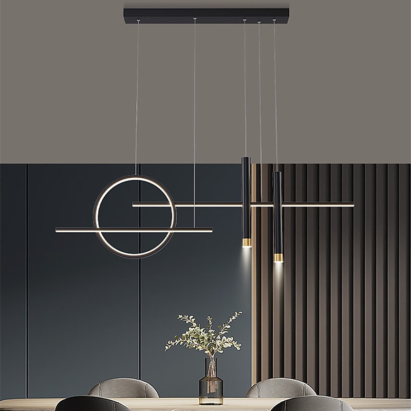100 cm LED Pendant Light Nordic Style Creative Table Lamp Modern Strip Lamp Bar Lamp Restaurant Chandelier3