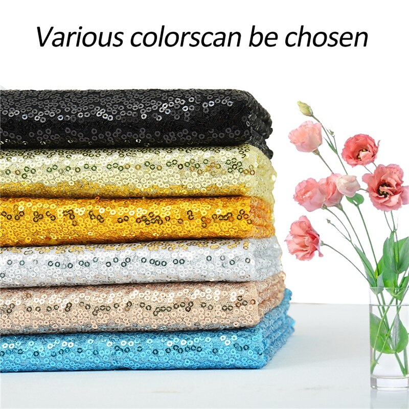 30*275cm Table Flag Encrypted Full Version 3mm Sequins Single Layer Gypsophila Glitter Wedding Arrangement Party Decoration Table Mat4