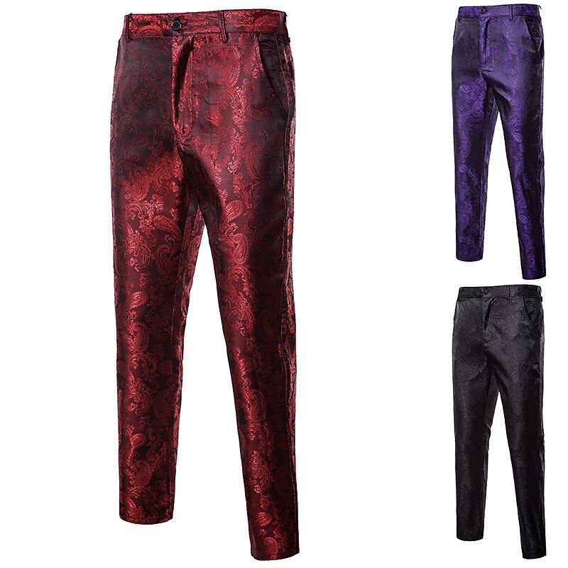 Disco 1980s Pants Disco Jacquard Fancy Dress Men's Masquerade Party Club Pride Parade Adults' Pants
