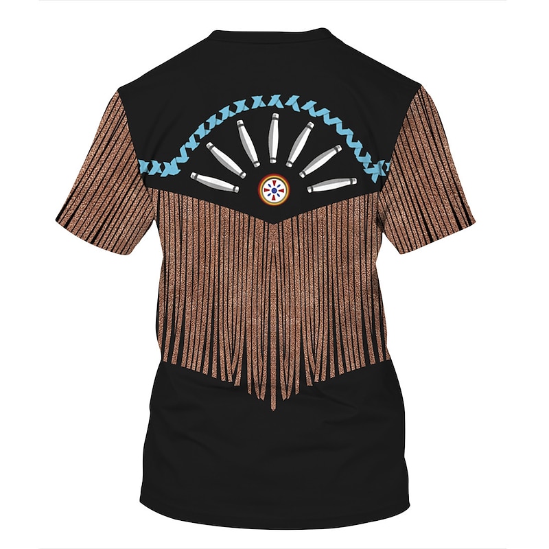 American Indian Native American T-shirt Anime Cartoon Anime 3D 3D Harajuku Graphic For Couple's Men's Women's Adults' Masquerade Back To School 3D Print2