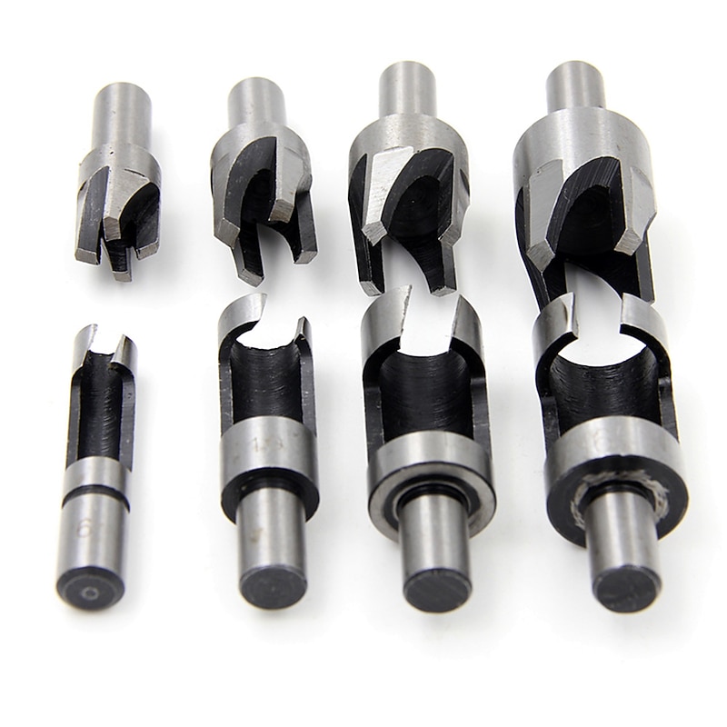 8pcs Round Shank 3/8(9.5mm) Carpentry Wood Plug Cutter Straight Tapered Claw Type Drill Bit Set 6mm 10mm 13mm 16mm Wood Drill4