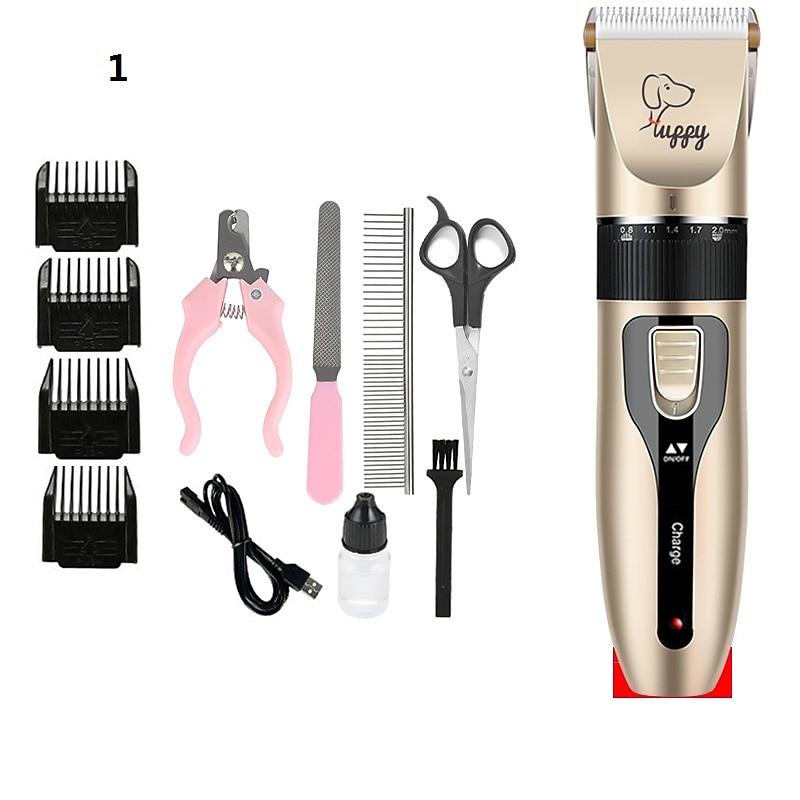 Dog Hair Clipper Pet Hair Trimmer Puppy Grooming Electric Shaver Set Cat Accessories Ceramic Blade Recharge Profession supplies3