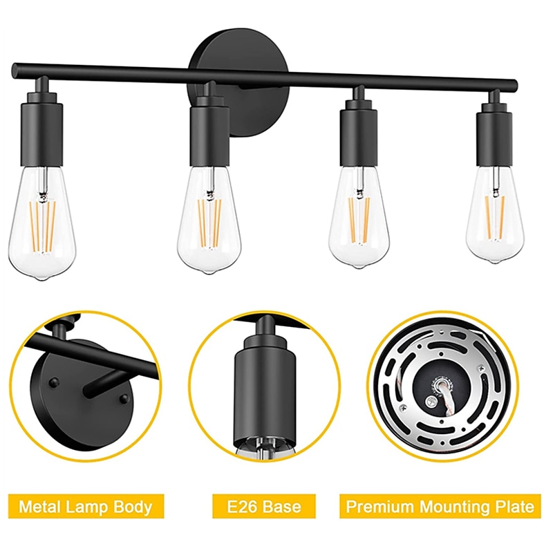 Modern Indoor Wall Light LED Vanity Light Vintage Industrial Style Bedroom Office Metal Wall Light 220-240V4