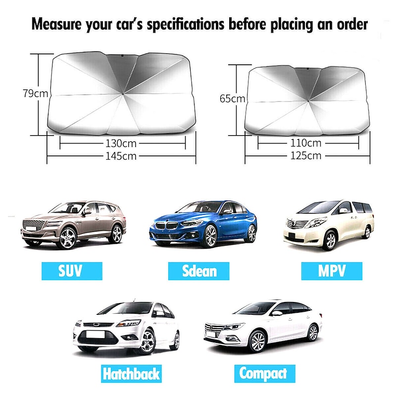 Car Sun Shade Protector Parasol Auto Front Window Sunshade Covers Car Sun Protector Interior Windshield Protection Accessories Car Accessories3