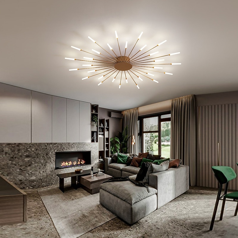 128 cm Nordic Style Ceiling Light LED Firework Design Metal Living Room 220-240V4