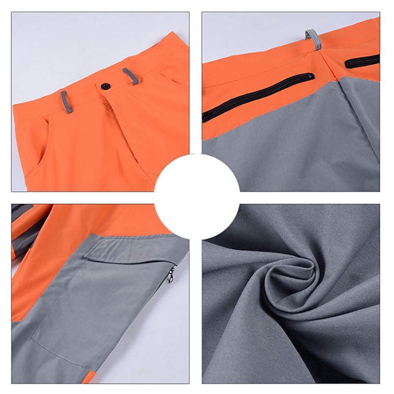 Men's Cargo Pants Work Pants Track Pants Streetwear Color Block Spring Outdoor Ripstop Multi Pockets Sweat wicking Comfortable Bottoms 6 Pockets Zipper Pocket Black Dark Navy Cotton Work Fishing4