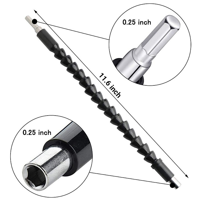 Flexible Electric Drill Screwdriver Bit Multifunctional Universal Snake Hose Cardan Shaft Connection Soft Extension Rod Link3