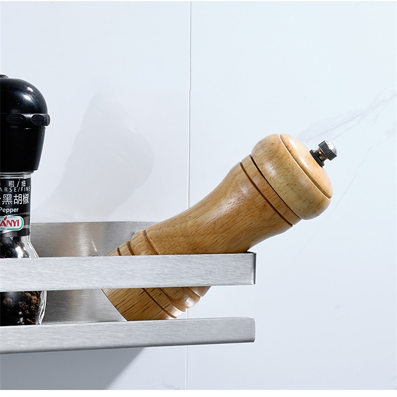 Shower Caddy Bathroom Kitchen Storage Rack Wall Hanging 304 Stainless Steel Storage Rack Bathroom Kitchen Supplies Multifunctional Storage Rack4