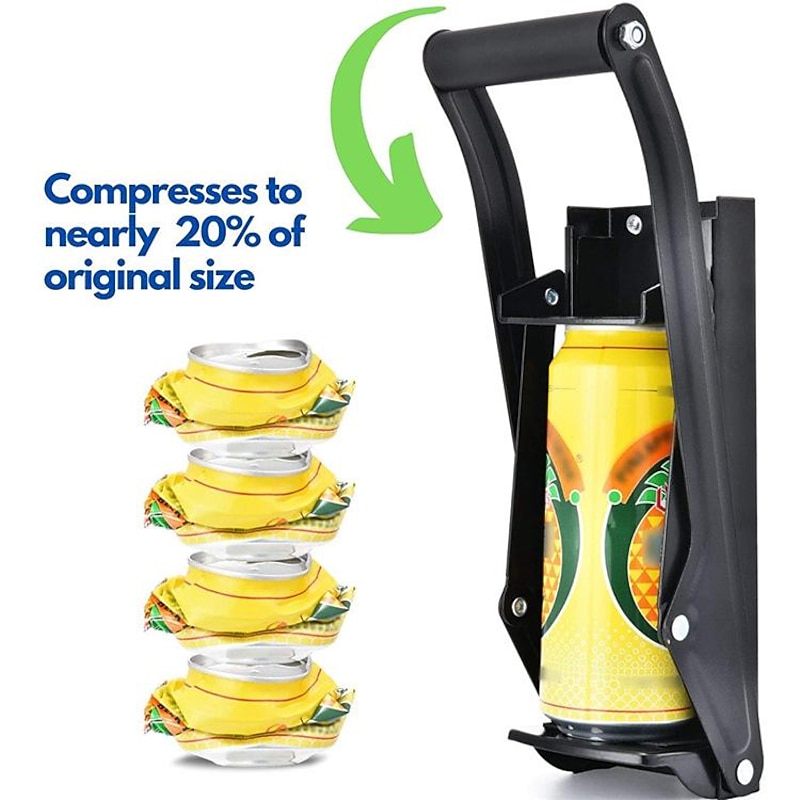 Metal Can Crusher Wall Mounted Thicker Metal Arms Heavy Duty Aluminum Can Crushers for Recycling 16oz Plastic Bottle Soda Can Smasher + 4 Mounting Screws3