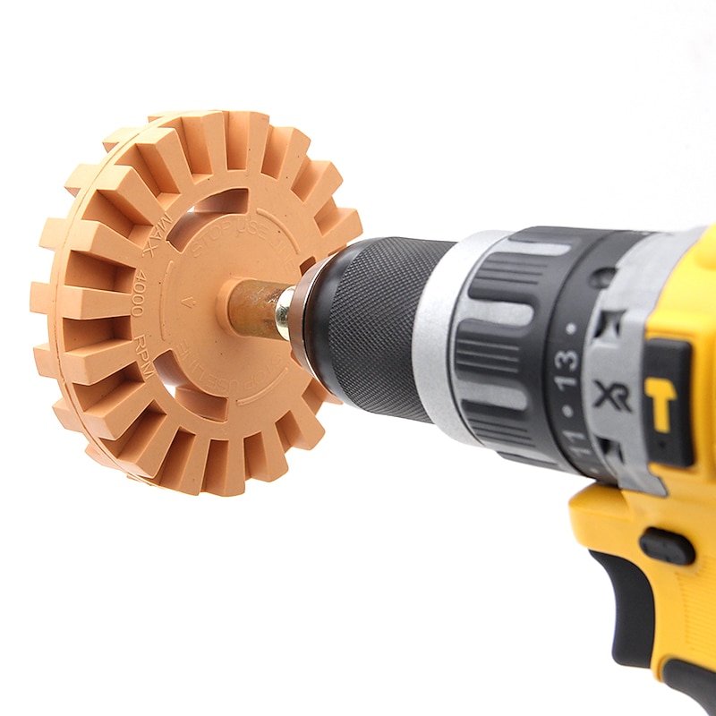 Car Tire Polishing Wheel Decal Eraser Pneumatic Rubber Removal Wheel Tool For Removing Pinstripes Stickers