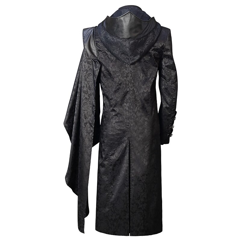 Retro Vintage Punk & Gothic Medieval Coat Masquerade Plague Doctor Plus Size Jacquard Fancy Dress Men's Masquerade Party Adults' Coat3