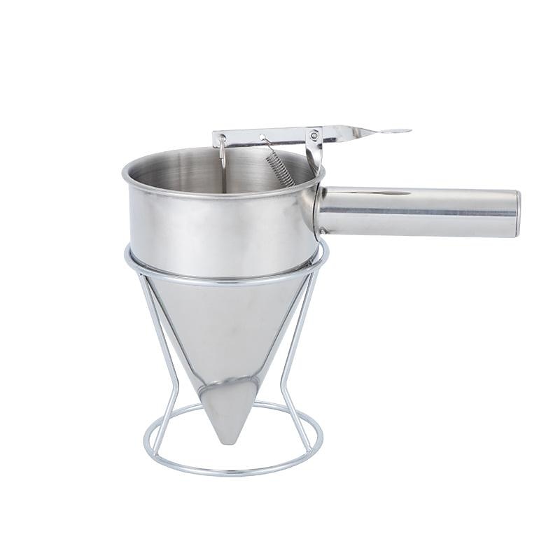 Stainless Steel Piston Funnel With Support Sauce Cream Dosing Funnel For Chocolate Cupcake Tool Octopus Balls Tools Kitchen Tool3