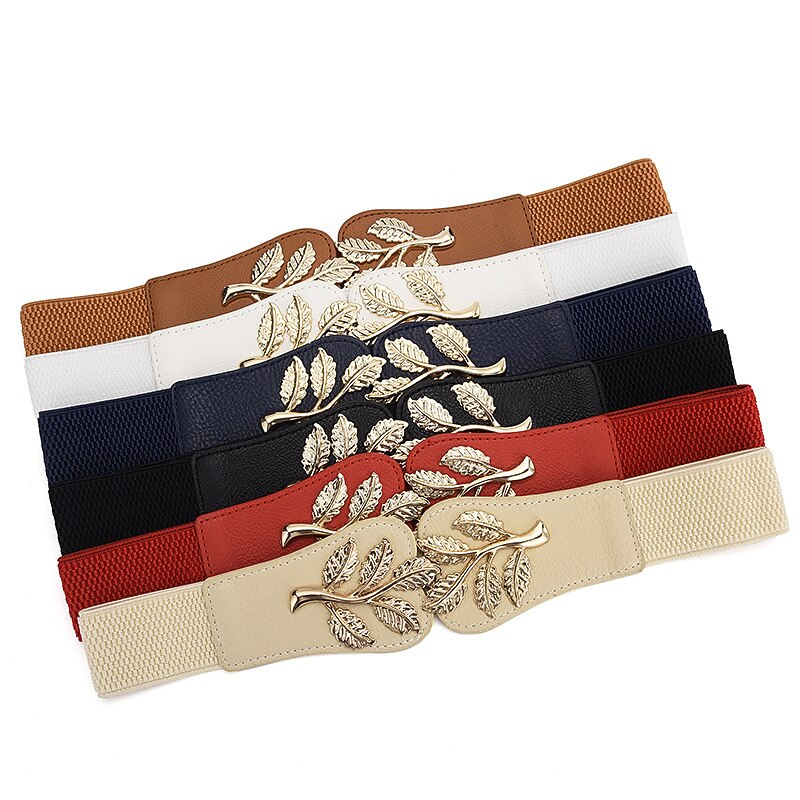 Women's Wide Belt Corset Belt Canvas Metal Bucke Geometric Cord Wowen Formal Work Daily Black White Red Navy Blue2