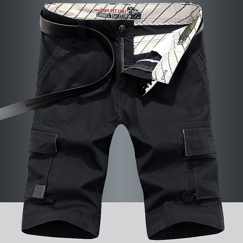 Men's Cargo Shorts Work Pants Hiking Shorts Summer Spring Outdoor Lightweight Soft Comfortable Breathable Bottoms Black Burgundy Fishing Climbing Beach 30 31 32 33 344