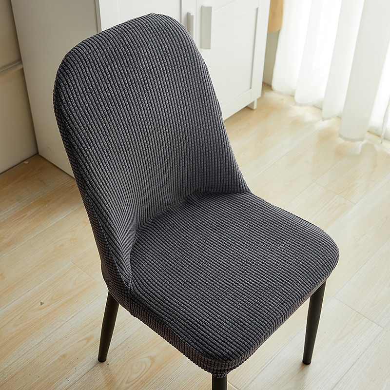 Chair Cover White Grey For Dining Shell Chair Washable Removable Chair Cover Party Home Hotel Slipcover Seat Cover Dining Chair4