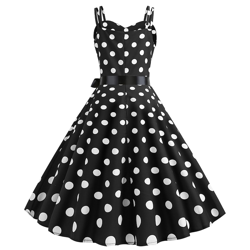 Polka Dots 1950s Grease Outfits Vacation Dress Dress Masquerade Striped Polka Dot Fancy Dress Women's Masquerade Party / Evening Adults' Dress Homecoming Dresses3