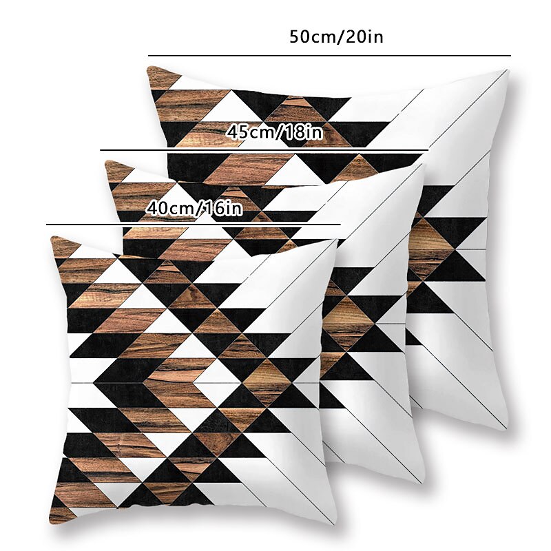 Cushion Cover 1PC Faux Linen Soft Decorative Square Throw Pillow Cover Cushion Case Pillowcase for Sofa Bedroom 45 x 45 cm (18 x 18 Inch) Superior Quality Mashine Washable Pack of 1 5