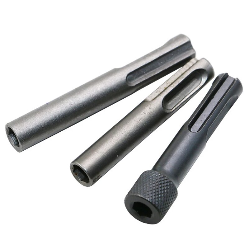 3pcs Magnetic SDS Plus To 1/4(6.35mm) Hex Socket Shank Screwdriver Holder Electric Hammer Keyless Drill Chuck Adaptor Converter