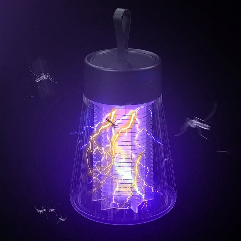 Bug Zapper Mosquito Trap Killer Lamp Electric LED UV Flying Insect Repellent Light Portable USB Rechargeable Trap Flying Insect Killer for Home Pest Control Insect Repellent3
