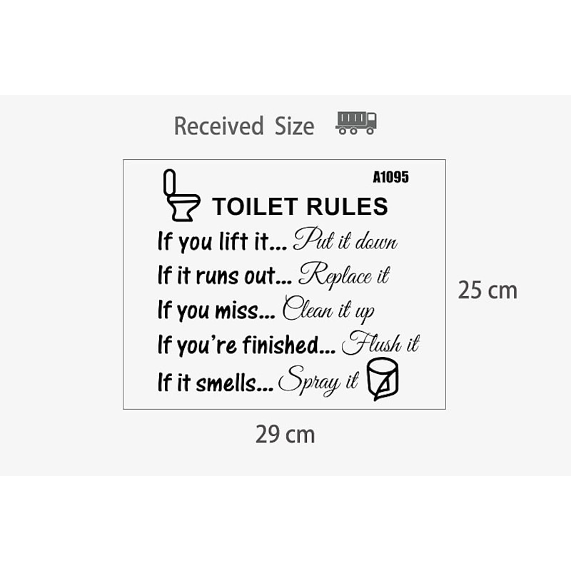 3D Wall Stickers Bedroom / Toilet, Removable PVC Home Decoration Wall Decal 1pc3