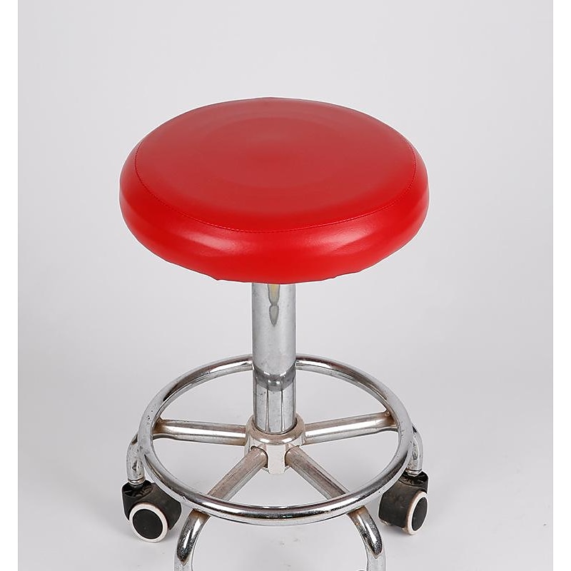 Round 100% Waterproof Bar Stool Seat Covers Washable Stool Cushion Slipcover Elastic Bar Chair Covers Pu Leather for Coffe Party Bar Restrant3