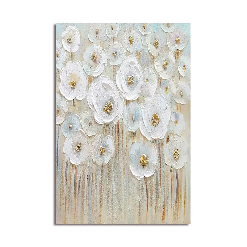 Oil Painting Handmade Hand Painted Wall Art Abstract Water Flowers Canvas Painting Home Decoration Decor Stretched Frame Ready to Hang3
