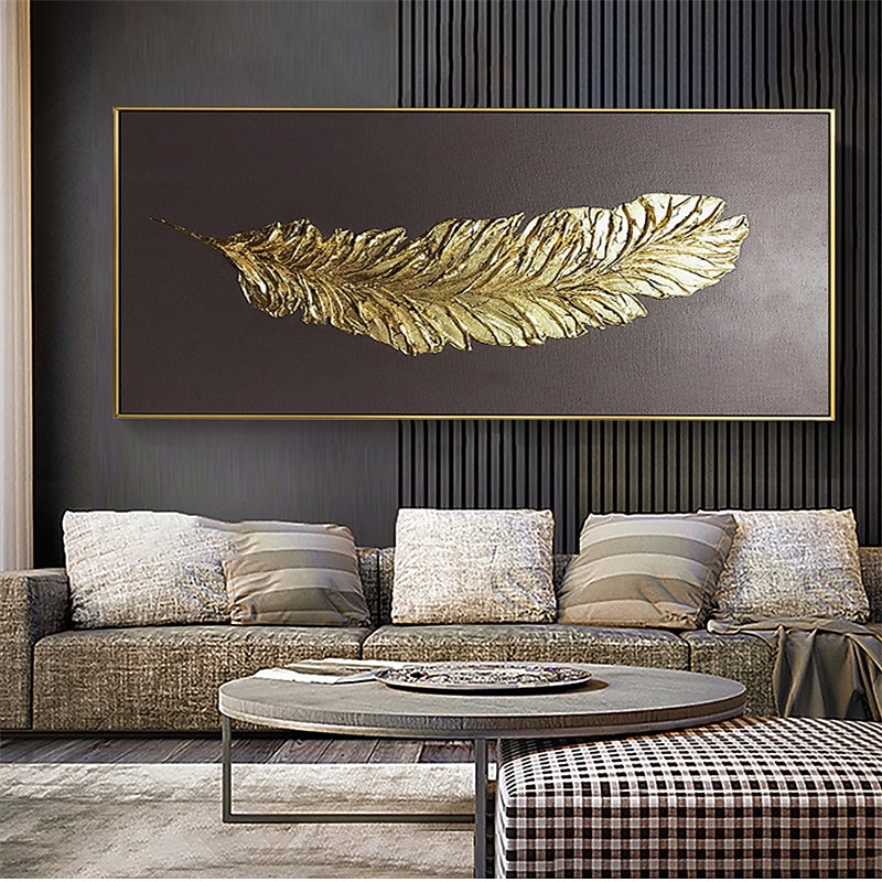 Handmade Hand Painted Oil Painting Wall Art Modern Abstract Feather Still Life Landscape Home Decoration Decor Rolled Canvas No Frame Unstretched4