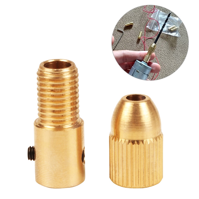 Dril Bits 7pcs/set 2.35/3.17 Brass Collet Mini Drill Chucks For Electric Motor Shaft Drill Bit Tool Drill Chuck Adapter2