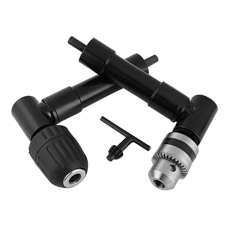 90 Degree Right Angle Electric Drill Corner 8mm Hex Shank Turning Device Bend Extending Three-jaw Chuck Range 1-10mm3