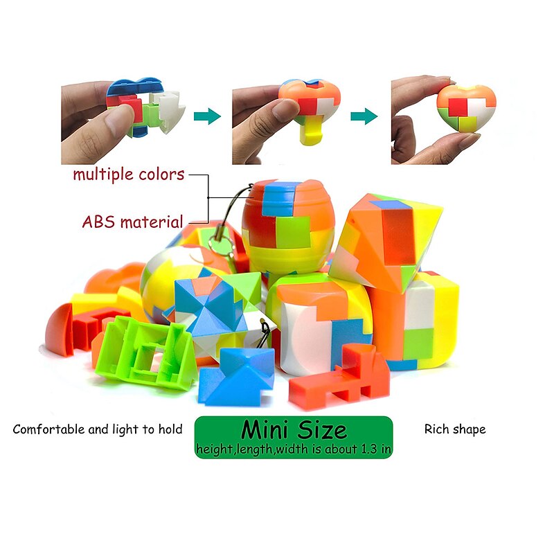 Brain Teaser Puzzles for Teenagers and Adults 12Pcs 3D Unlock Interlock Magic Ball Puzzle ToysMindIQ Test Plastic Puzzle Games for Teens2