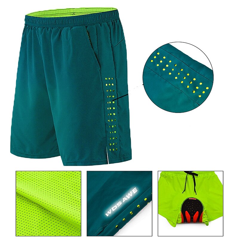 WOSAWE Men's Solid Colored Pocket Cycling MTB Shorts Downhill Shorts Bike Shorts Bike Padded Shorts / Chamois MTB Shorts Race Fit Mountain Bike MTB Road Bike Cycling Sports 3D Pad Quick Dry Moisture2