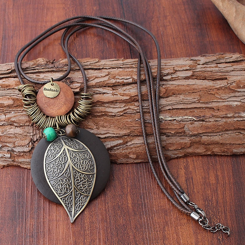 Women's necklace Vintage Outdoor Leaf Necklaces 2025 - $15.99