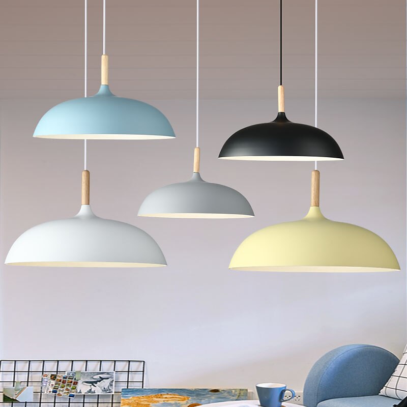 35/40 cm Island Design Pendant Light Metal Wood Painted Finishes Island Nordic Style 85-265V2