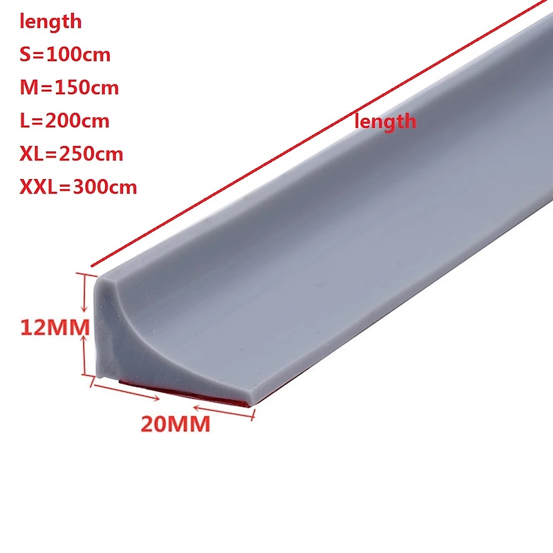 Silicone Bathroom Water Stopper Self-Adhesive Water Retaining Strip Bendable Bathroom Door Washing Machine Shower Dam Barrier2