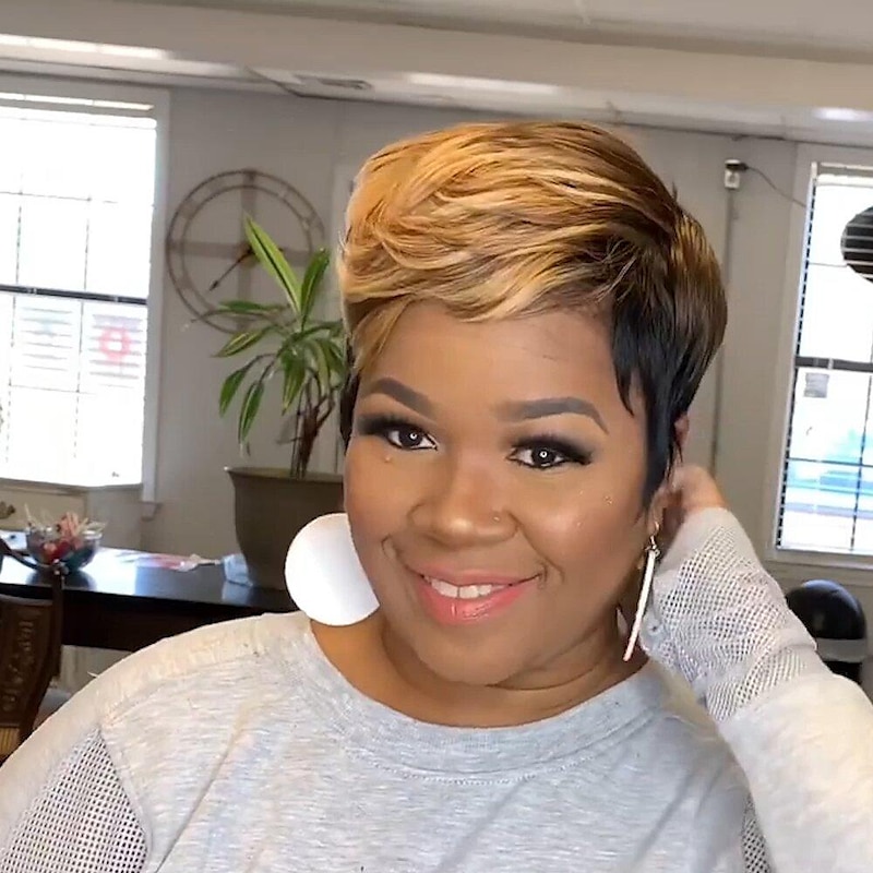 Synthetic Wig Straight Pixie Cut Wig Short Ombre Black / Medium Auburn Synthetic Hair Women's Soft Party Easy to Carry Black Brown Daily Wear  Party  African American Short Wig Female Hairstyles2