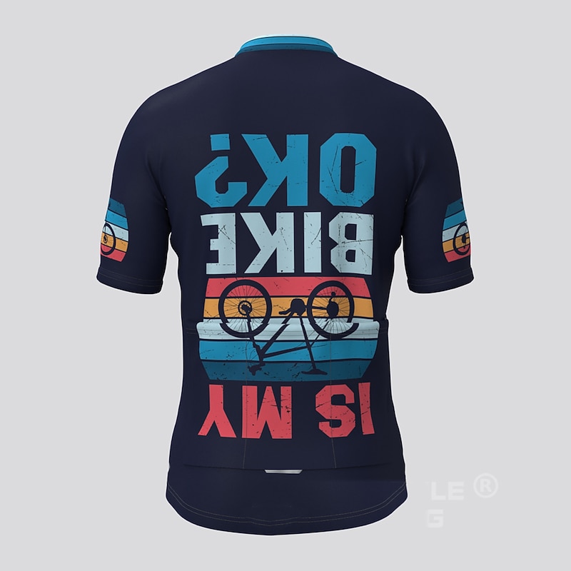 Men's Cycling Jersey Graphic Letter & Number Short Sleeve Bike Top with 3 Rear Pockets Mountain Bike MTB Road Bike Cycling Quick Dry Reflective Strips Back Pocket Moisture Wicking Sports Yellow Red2