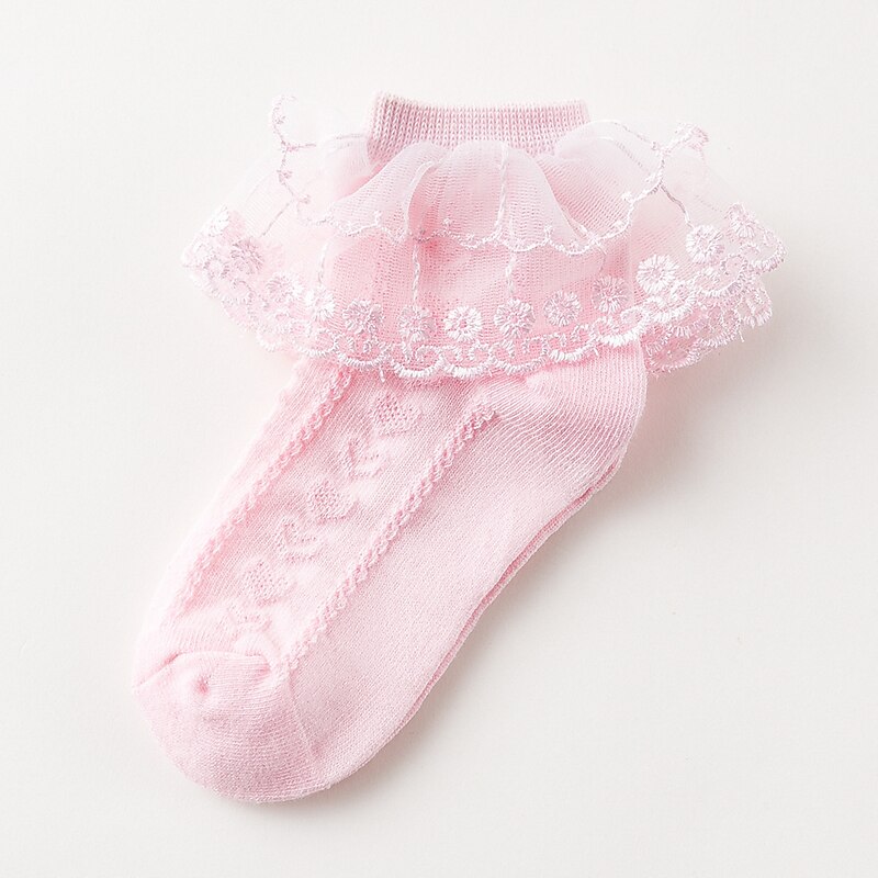 Kids Girls' Socks White Pink Yellow Solid Colored Mesh Spring Summer Cute Daily Wear 1-12 Years4