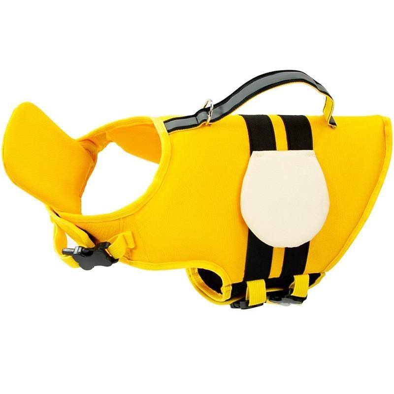 summer cute animal shape small bee dog life jacket medium small dog swimming suit pet clothes manufacturer2