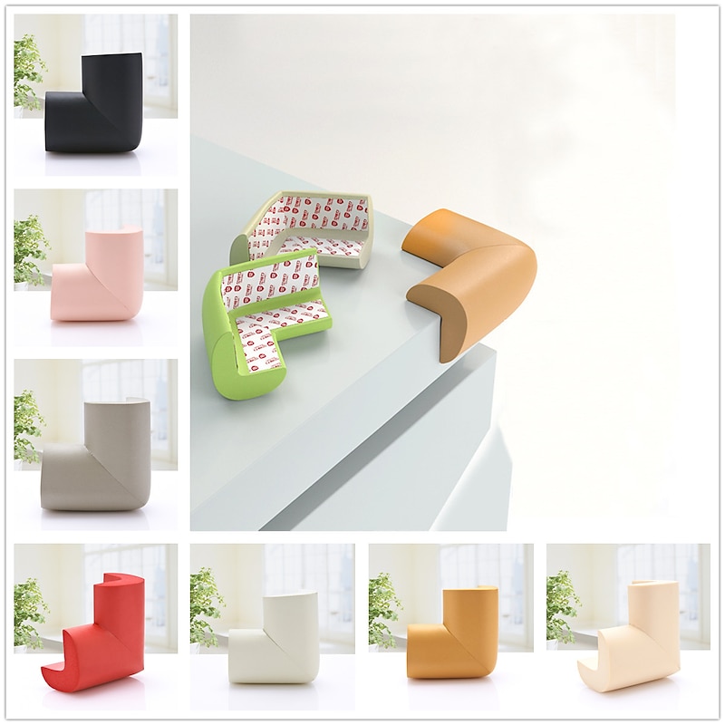10pcs/pack Non-sticking Anti-collision Corner Protecter Children's Table Bed Corner Protection Baby Proofing Edge and Corner Guards Foam