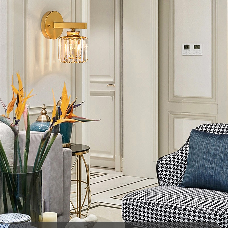 Modern Indoor Wall Light LED Crystal Wall Lamp Living Room Bedroom Bedside Aisle Lamp2