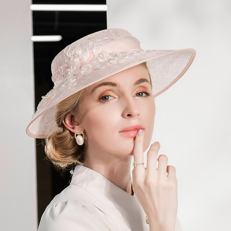 Elegant Sweet Hats with Appliques / Flower / Pure Color 1PC Party / Evening / Tea Party / Melbourne Cup Headpiece dress to impress Hats Race Day Dress4