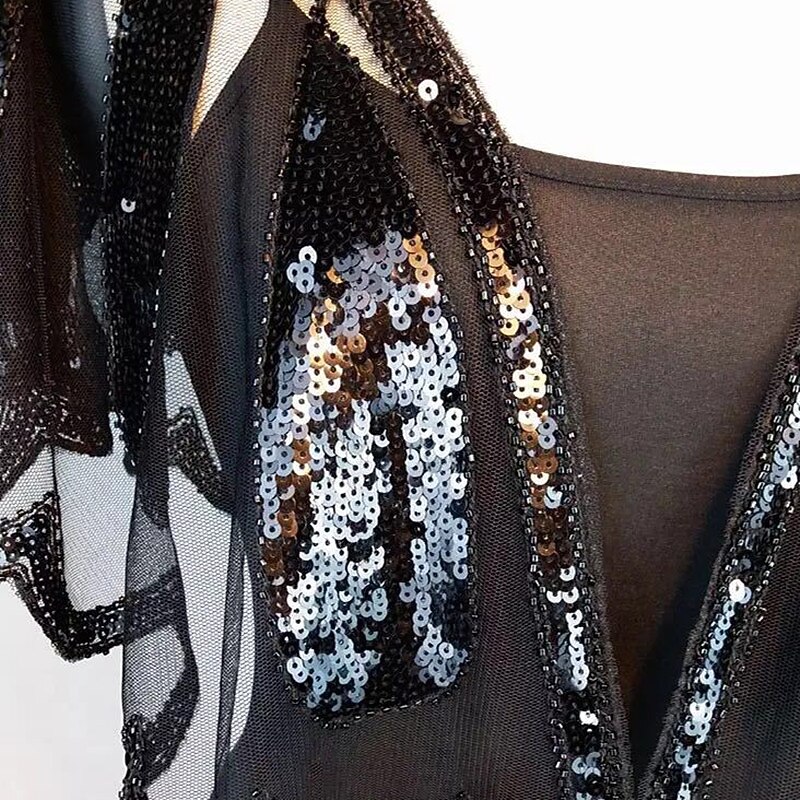 1920s Gatsby Sparkle Bolero Women's Wrap Shawls Vintage Sleeveless Sequins Wraps With Paillette For Party Wedding Guest Spring Summer Fall dress to impress3