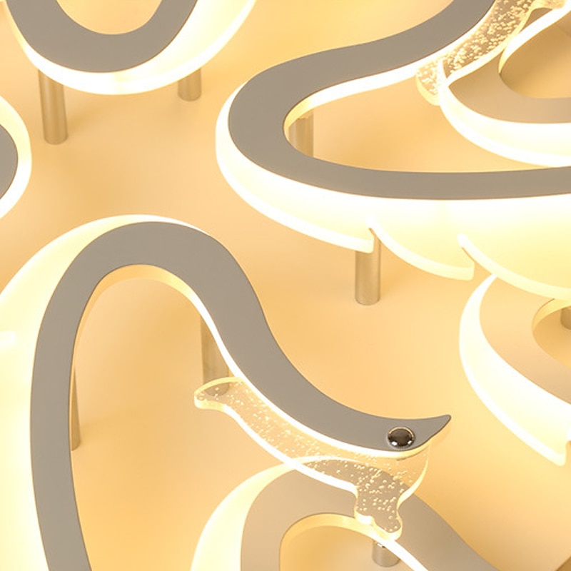 100cm Dimmable Ceiling Light LED Flush Mount Light Metal Layered Modern Style Stylish Painted Finishes 220-240V3